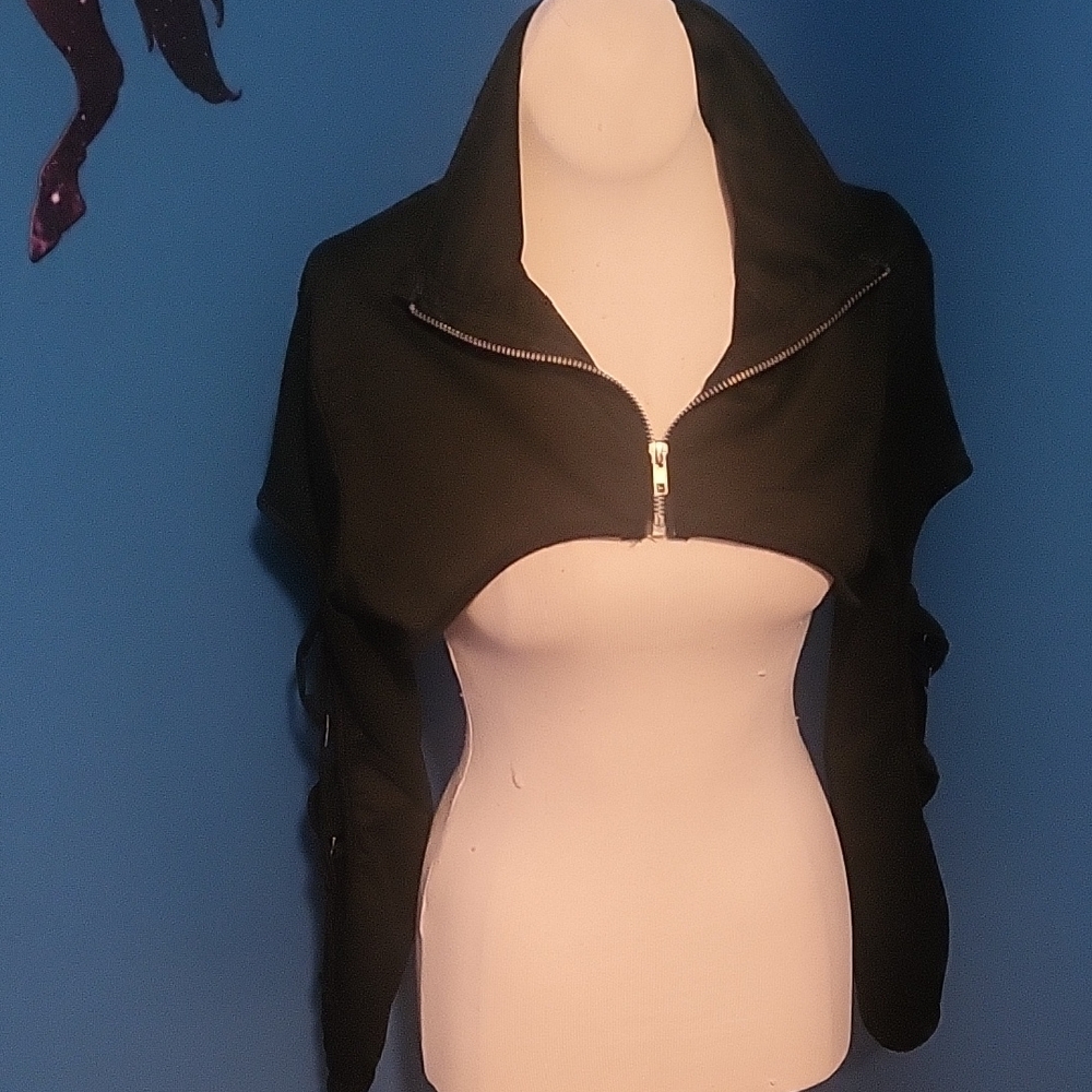 Black Zip-Up Shrug